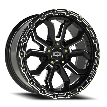 Vision Korupt 18X9 Gloss Black Milled Spoke Wheel