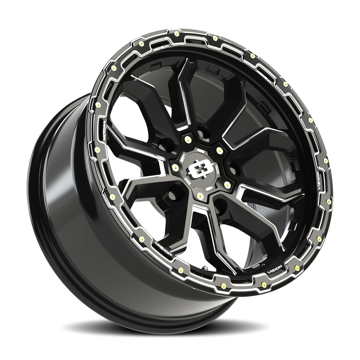 Vision Korupt 18X9 Gloss Black Milled Spoke Wheel