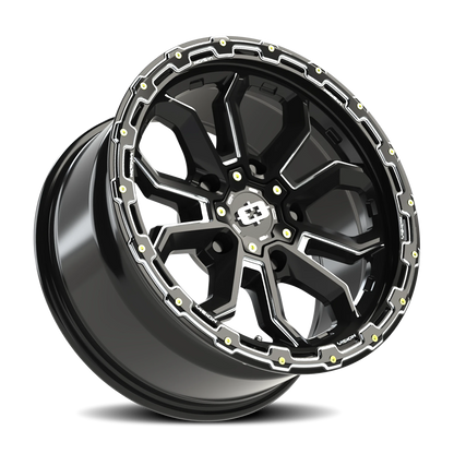 Vision Korupt 18X9 Gloss Black Milled Spoke Wheel