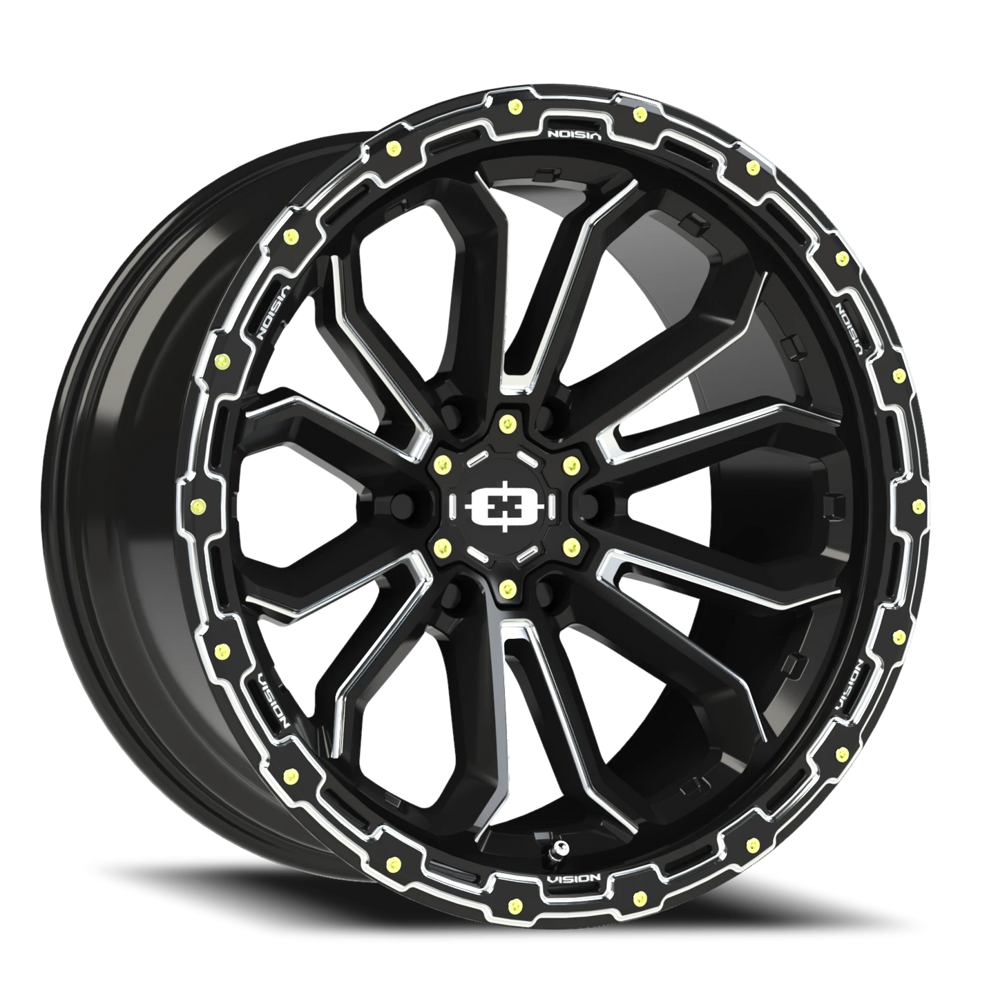 Vision Korupt 20X10 Gloss Black Milled Spoke Wheel