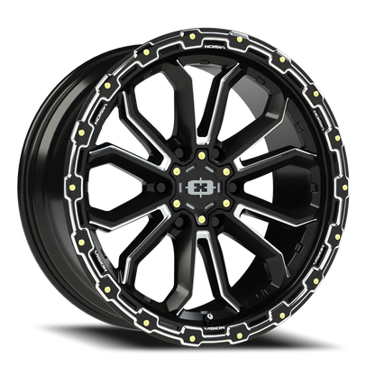 Vision Korupt 20X9 Gloss Black Milled Spoke Wheel
