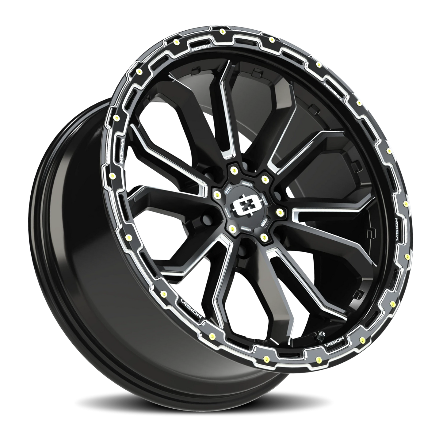 Vision Korupt 20X9 Gloss Black Milled Spoke Wheel
