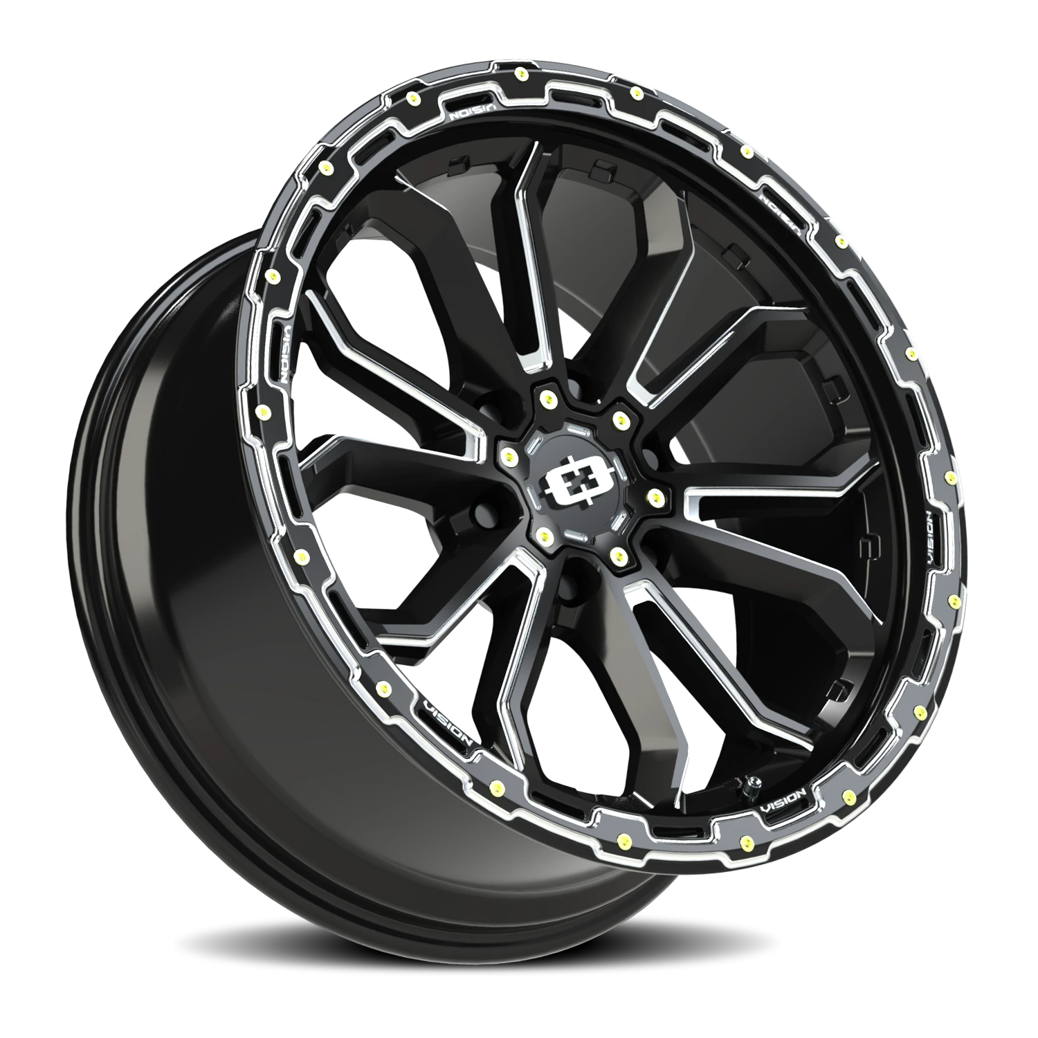 Vision Korupt 20X9 Gloss Black Milled Spoke Wheel