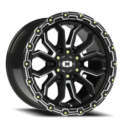 Vision Korupt 17X9 Gloss Black Milled Spoke Wheel