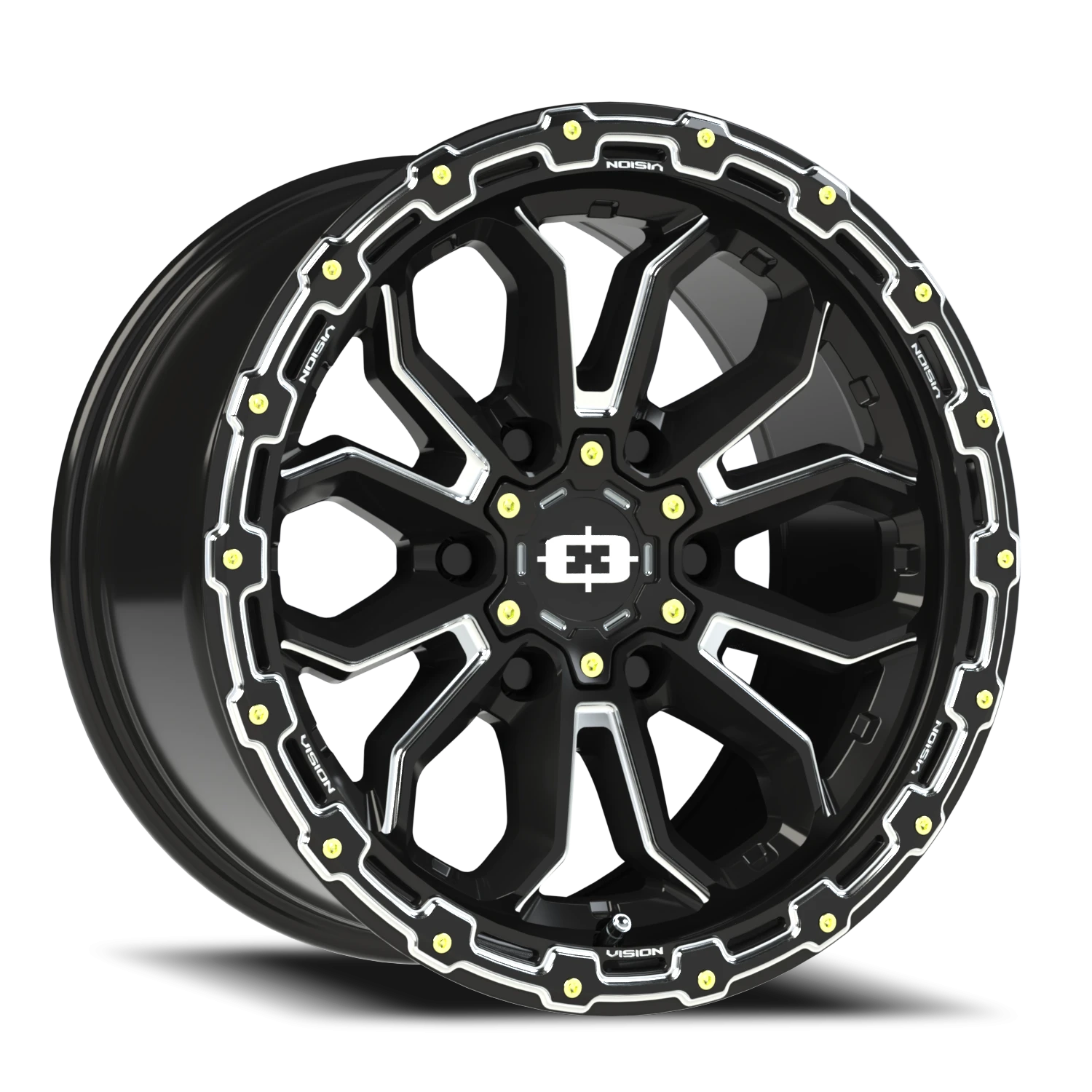 Vision Korupt 17X9 Gloss Black Milled Spoke Wheel