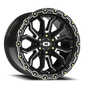 Vision Korupt 17X9 Gloss Black Milled Spoke Wheel