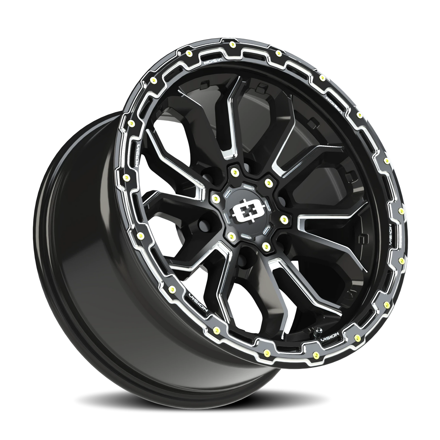 Vision Korupt 17X9 Gloss Black Milled Spoke Wheel