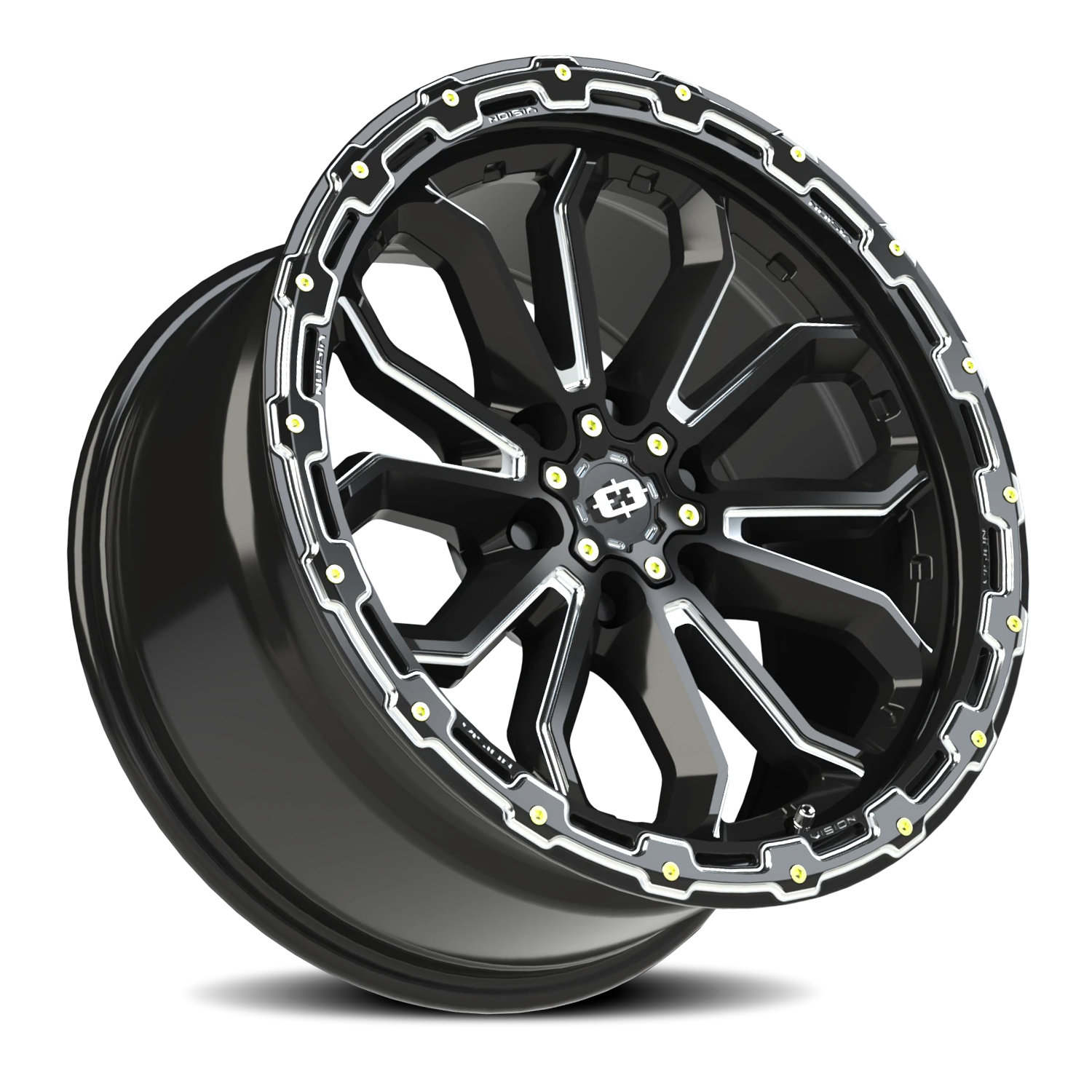 Vision Korupt 18X9 Gloss Black Milled Spoke Wheel