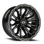 Vision Korupt 20X10 Gloss Black Milled Spoke Wheel