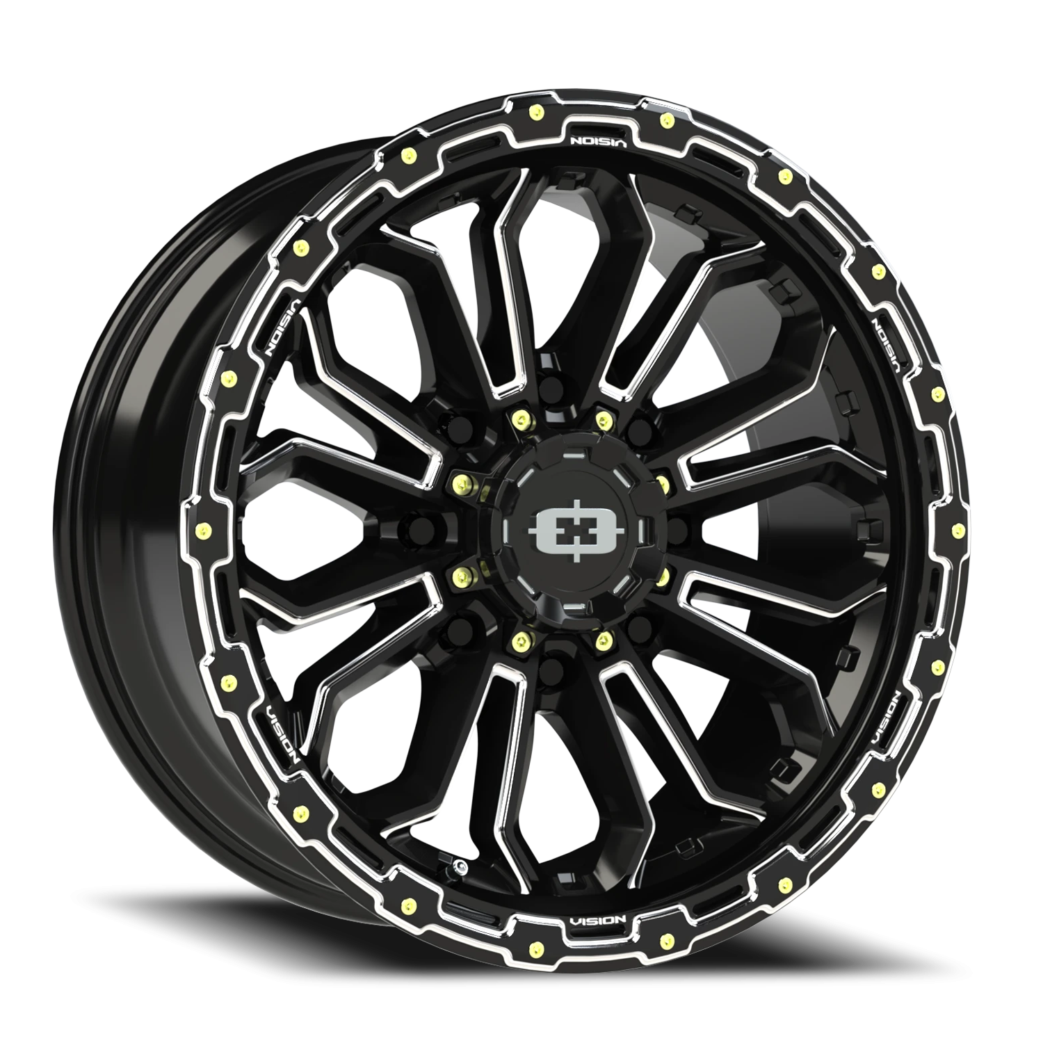 Vision Korupt 20X9 Gloss Black Milled Spoke Wheel