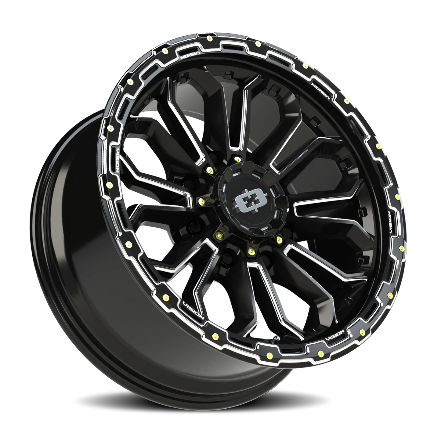 Vision Korupt 20X9 Gloss Black Milled Spoke Wheel