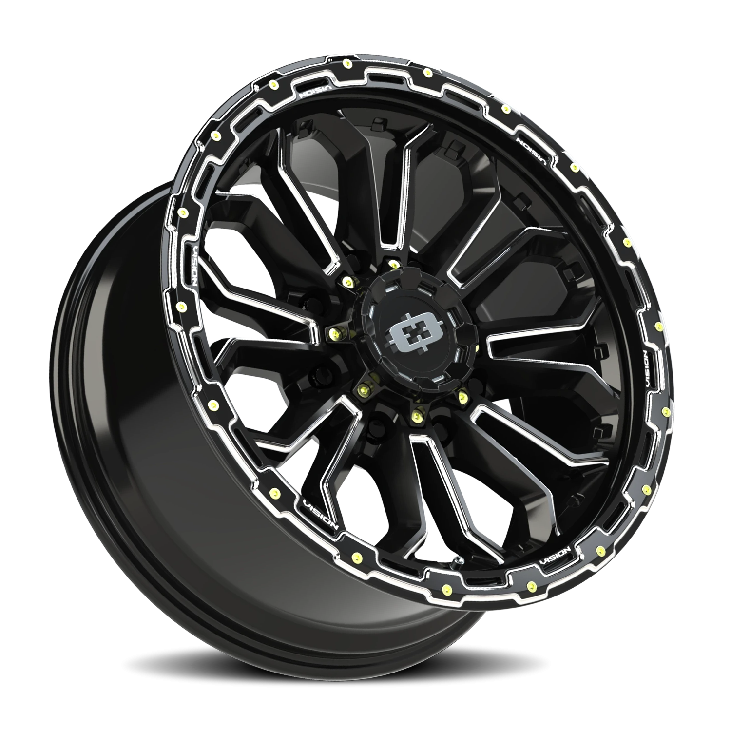 Vision Korupt 20X9 Gloss Black Milled Spoke Wheel
