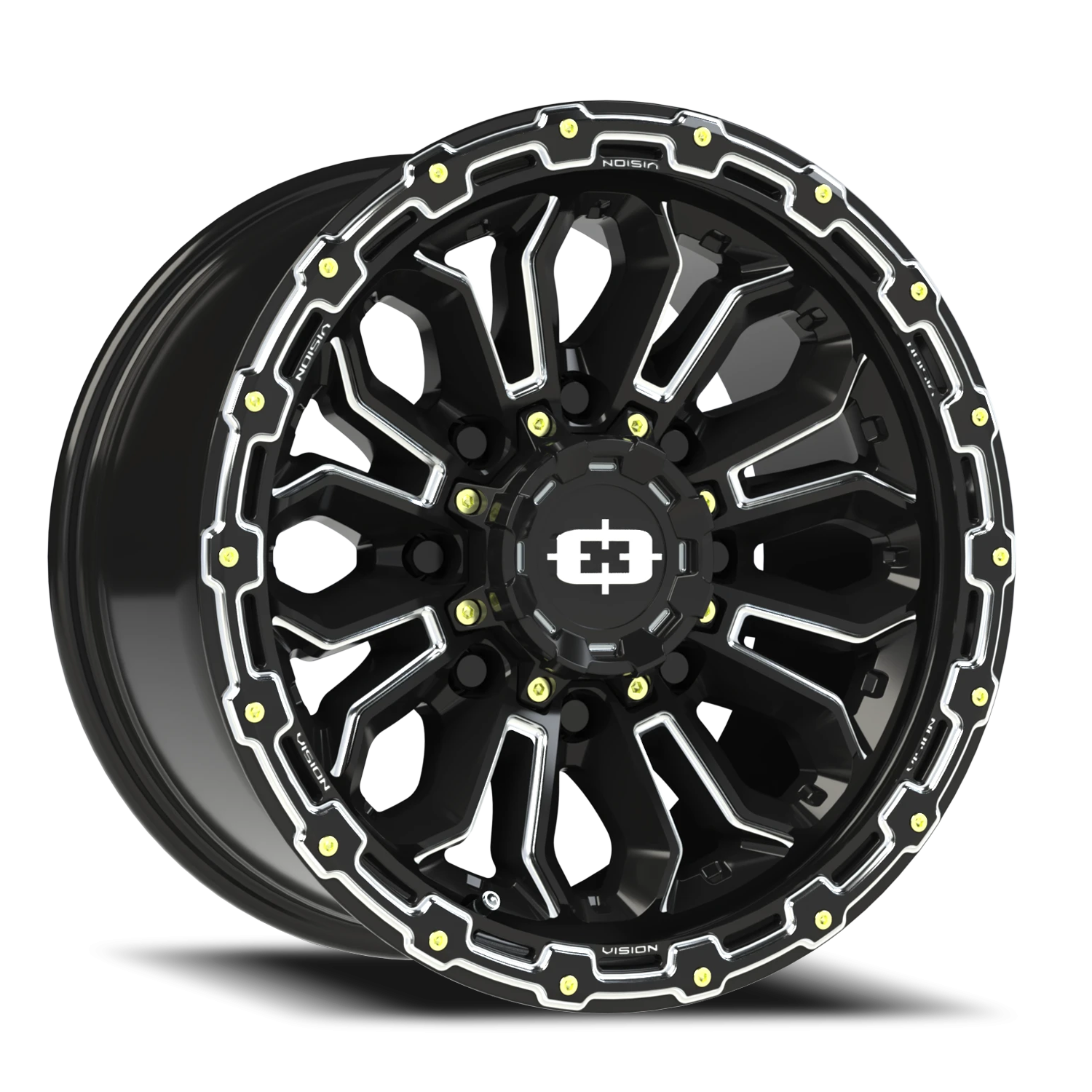 Vision Korupt 17X9 Gloss Black Milled Spoke Wheel