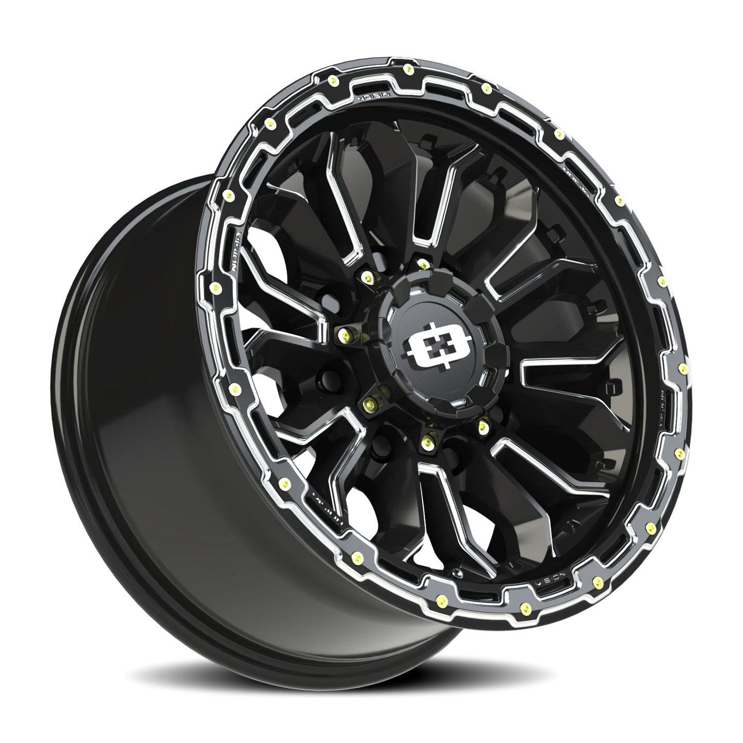Vision Korupt 17X9 Gloss Black Milled Spoke Wheel