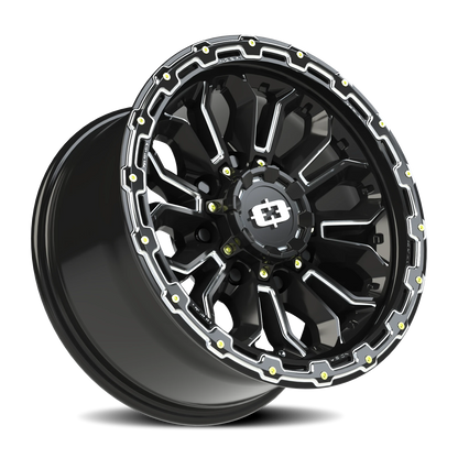 Vision Korupt 17X9 Gloss Black Milled Spoke Wheel