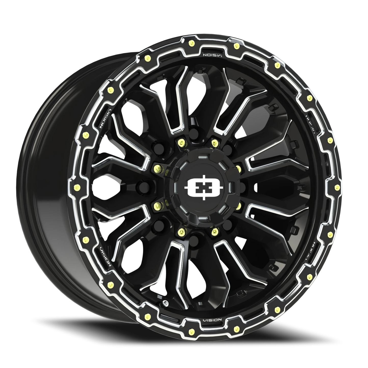 Vision Korupt 17X9 Gloss Black Milled Spoke Wheel