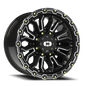 Vision Korupt 17X9 Gloss Black Milled Spoke Wheel