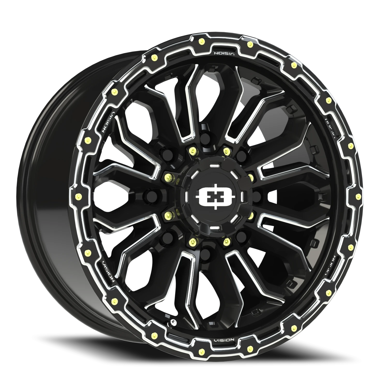 Vision Korupt 18X9 Gloss Black Milled Spoke Wheel