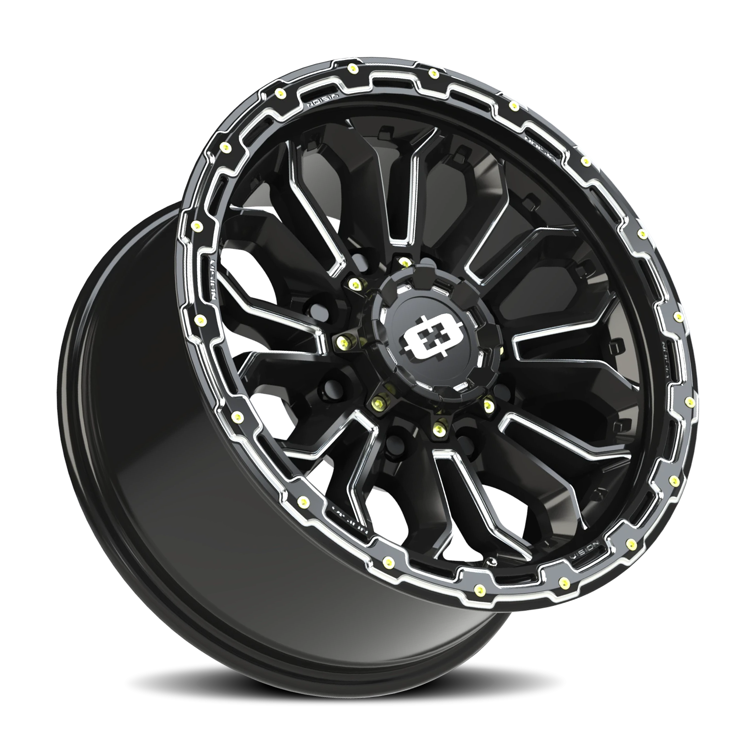 Vision Korupt 18X9 Gloss Black Milled Spoke Wheel