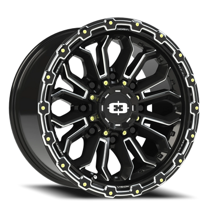 Vision Korupt 18X9 Gloss Black Milled Spoke Wheel