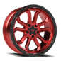 Vision Korupt 20X9 Gloss Red w/Gloss Black Lip Wheel