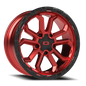 Vision Korupt 20X9 Gloss Red w/Gloss Black Lip Wheel