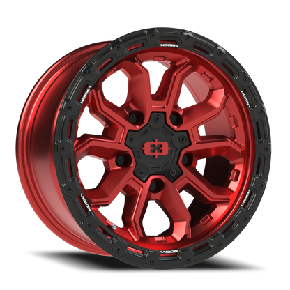 Vision Korupt 16X8 Gloss Red w/Gloss Black Lip Wheel