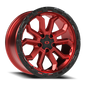 Vision Korupt 18X9 Gloss Red w/Gloss Black Lip Wheel
