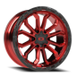 Vision Korupt 20X9 Gloss Red w/Gloss Black Lip Wheel