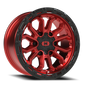 Vision Korupt 16X8 Gloss Red w/Gloss Black Lip Wheel