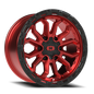 Vision Korupt 17X9 Gloss Red w/Gloss Black Lip Wheel