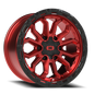 Vision Korupt 17X9 Gloss Red w/Gloss Black Lip Wheel