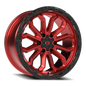 Vision Korupt 18X9 Gloss Red w/Gloss Black Lip Wheel