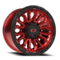 Vision Korupt 17X9 Gloss Red w/Gloss Black Lip Wheel
