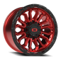 Vision Korupt 18X9 Gloss Red w/Gloss Black Lip Wheel