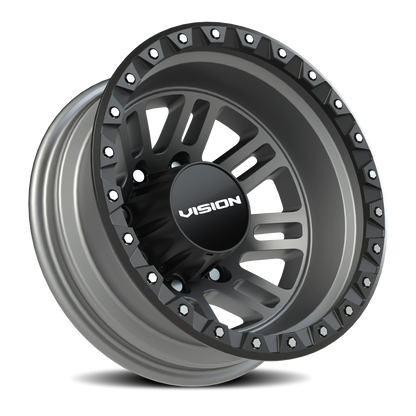Vision MANX2 16X6 Satin Grey Wheel