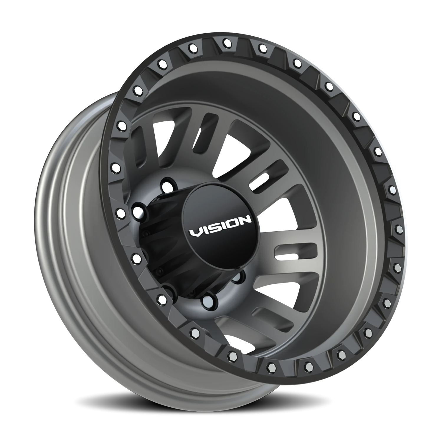 Vision MANX2 17X6.5 Satin Grey Wheel