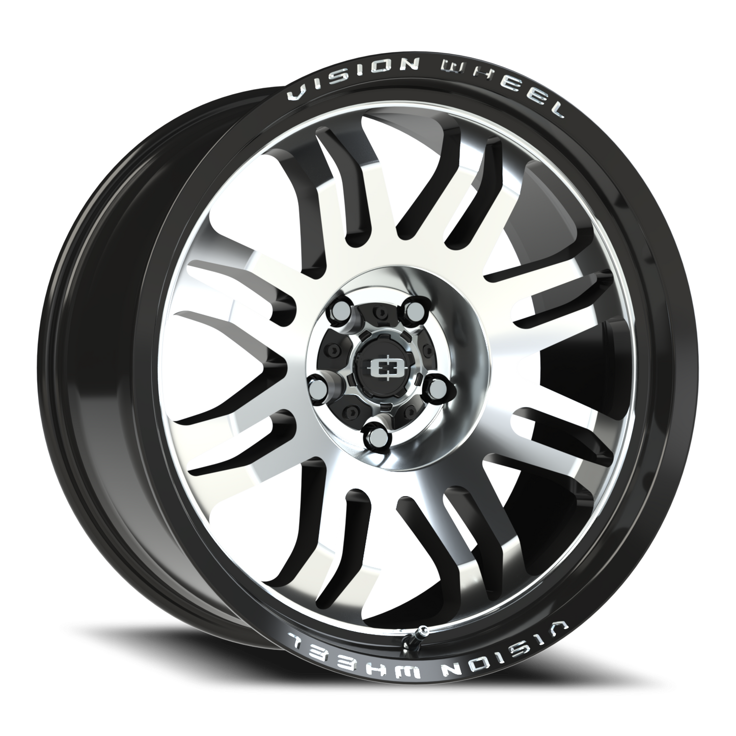 Vision Inferno 20X9.5 Gloss Black Machined Face Wheel