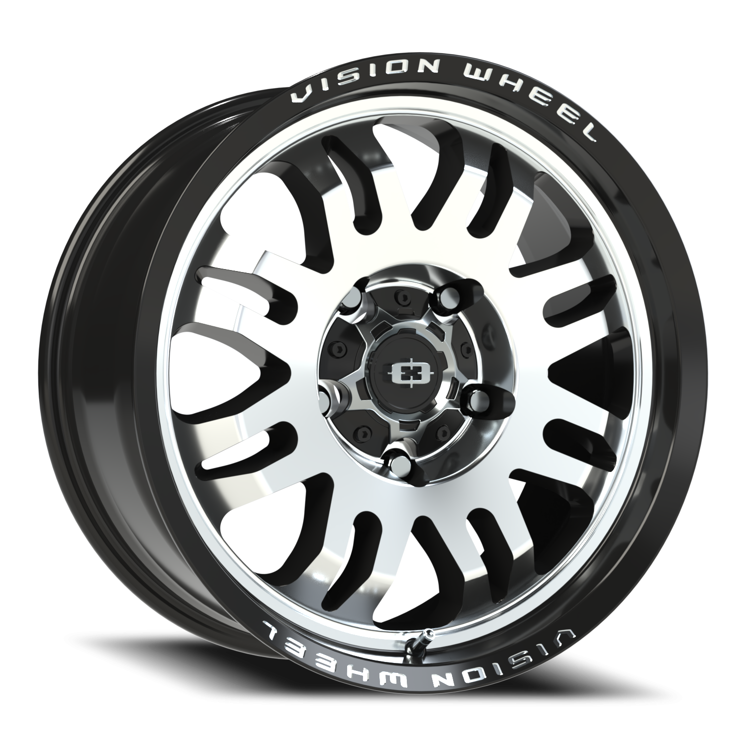 Vision Inferno 18X8.5 Gloss Black Machined Face Wheel