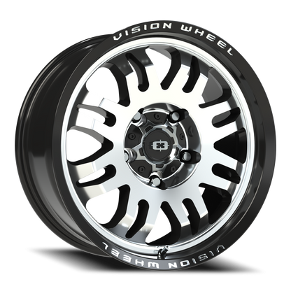 Vision Inferno 18X8.5 Gloss Black Machined Face Wheel