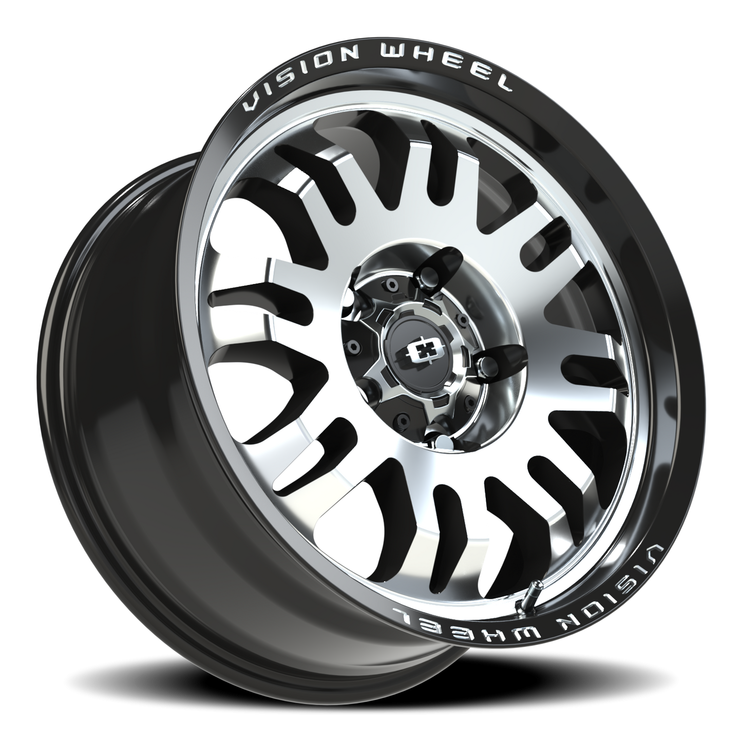 Vision Inferno 18X8.5 Gloss Black Machined Face Wheel