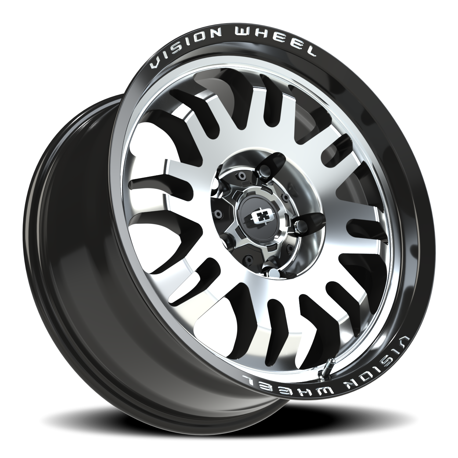 Vision Inferno 18X8.5 Gloss Black Machined Face Wheel