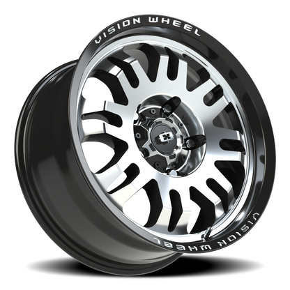 Vision Inferno 18X8.5 Gloss Black Machined Face Wheel