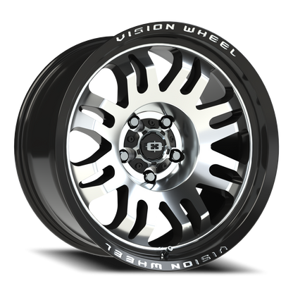 Vision Inferno 18X9.5 Gloss Black Machined Face Wheel