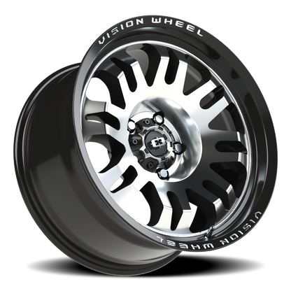 Vision Inferno 18X9.5 Gloss Black Machined Face Wheel