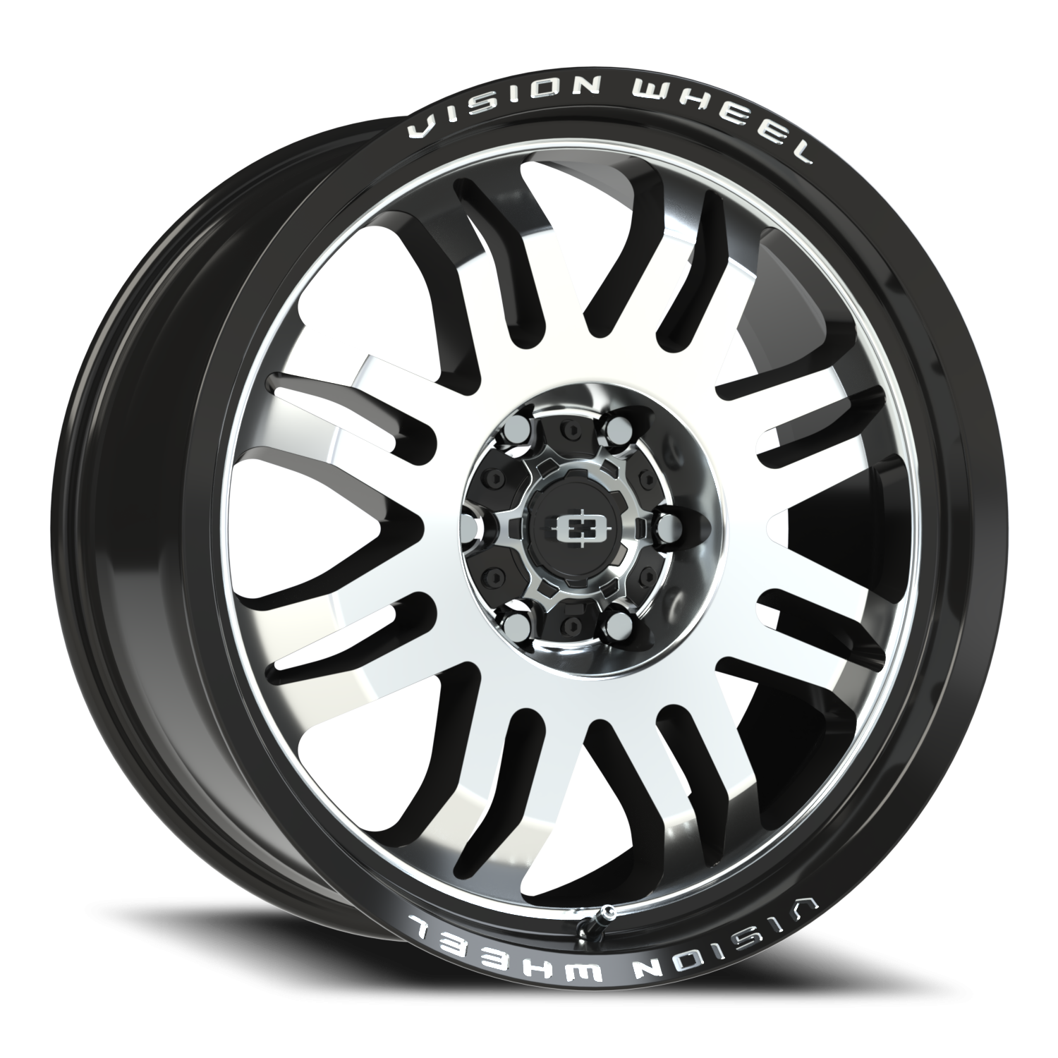 Vision Inferno 20X9 Gloss Black Machined Face Wheel