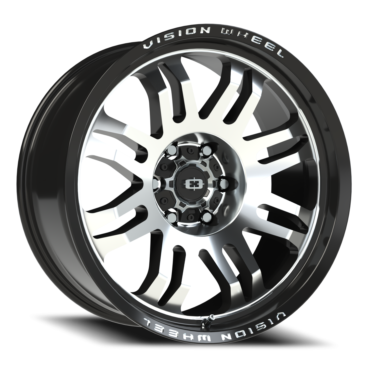 Vision Inferno 20X9.5 Gloss Black Machined Face Wheel