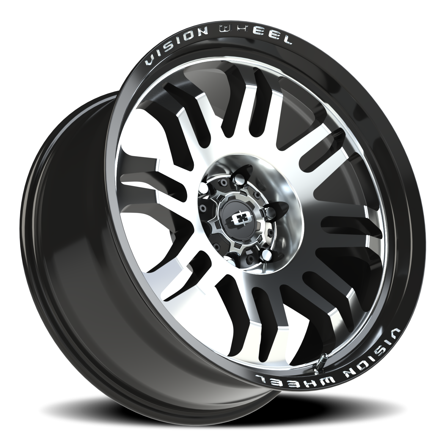 Vision Inferno 20X9.5 Gloss Black Machined Face Wheel
