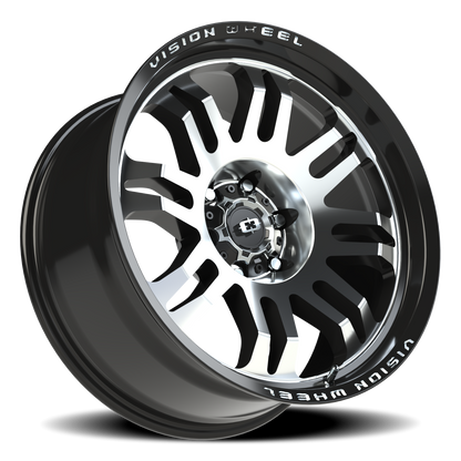 Vision Inferno 20X9.5 Gloss Black Machined Face Wheel