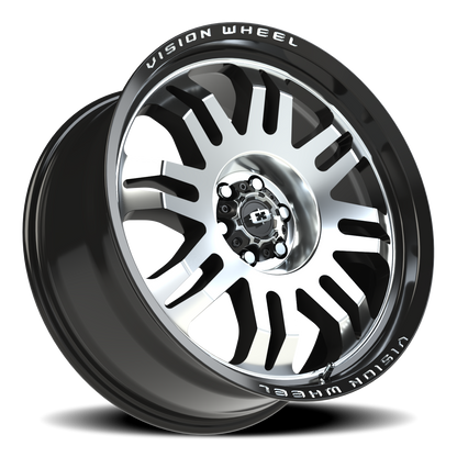 Vision Inferno 20X9 Gloss Black Machined Face Wheel